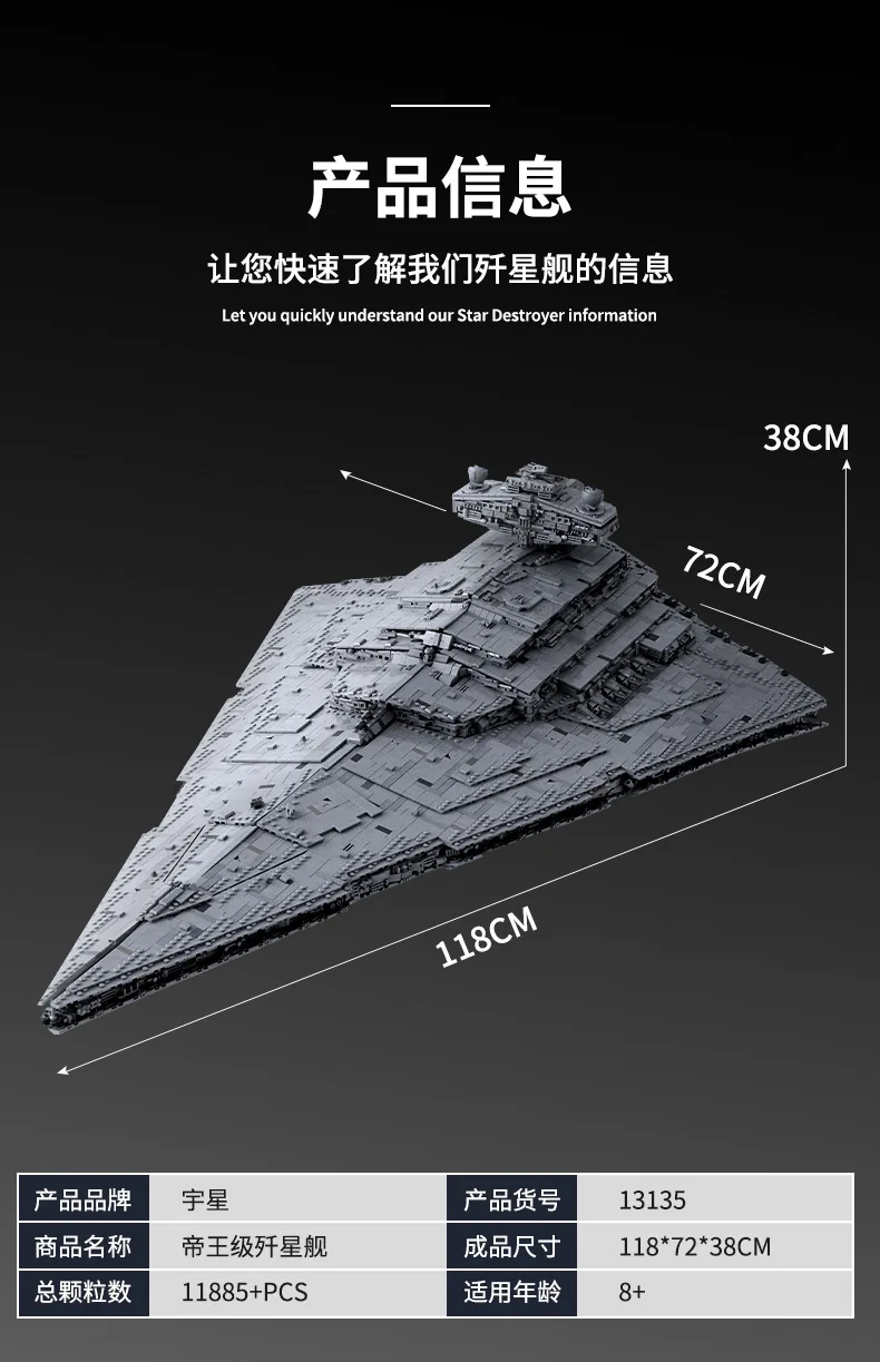 MOULD KING 13135 Imperial Star Destroyer UCS Fighters