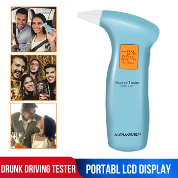 

Car Alcohol Tester LCD Display Handheld Breathalyzer Alcohol Tester Roadway Safety Highly Sensitive Semiconductor Alcohol Sensor