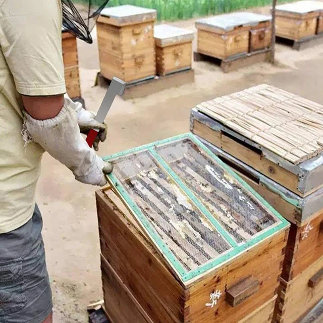 27 Cm -Es Rozsdamentes Méh Kaptár Szerszámkeret Emelő És Kaparó J Alak Horgos Méhész Szerszámkaparó Kés Méhészkészítés - Image 4