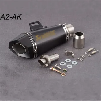 

51mm Motorcycle exhaust pipe muffler small hexagon exhaust with DB killer for Z900 MT09 KTM390 CBR R6 FZ8 R25