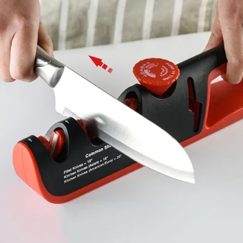 

Sharpening Tool 4 In 1 Portable Grindstone Adjustable Accessory Home Kitchen PP Professional Non Slip