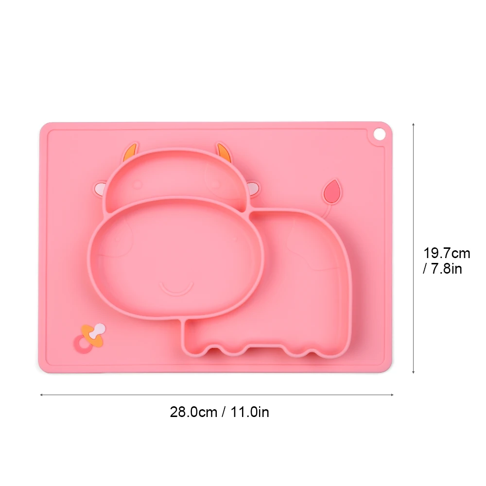 Baby Silicone Dining Plates Cartoon Whale Crab Toddler Tableware Set Children Feeding Bowl Spoon Fork Kids Anti-fall Dishes