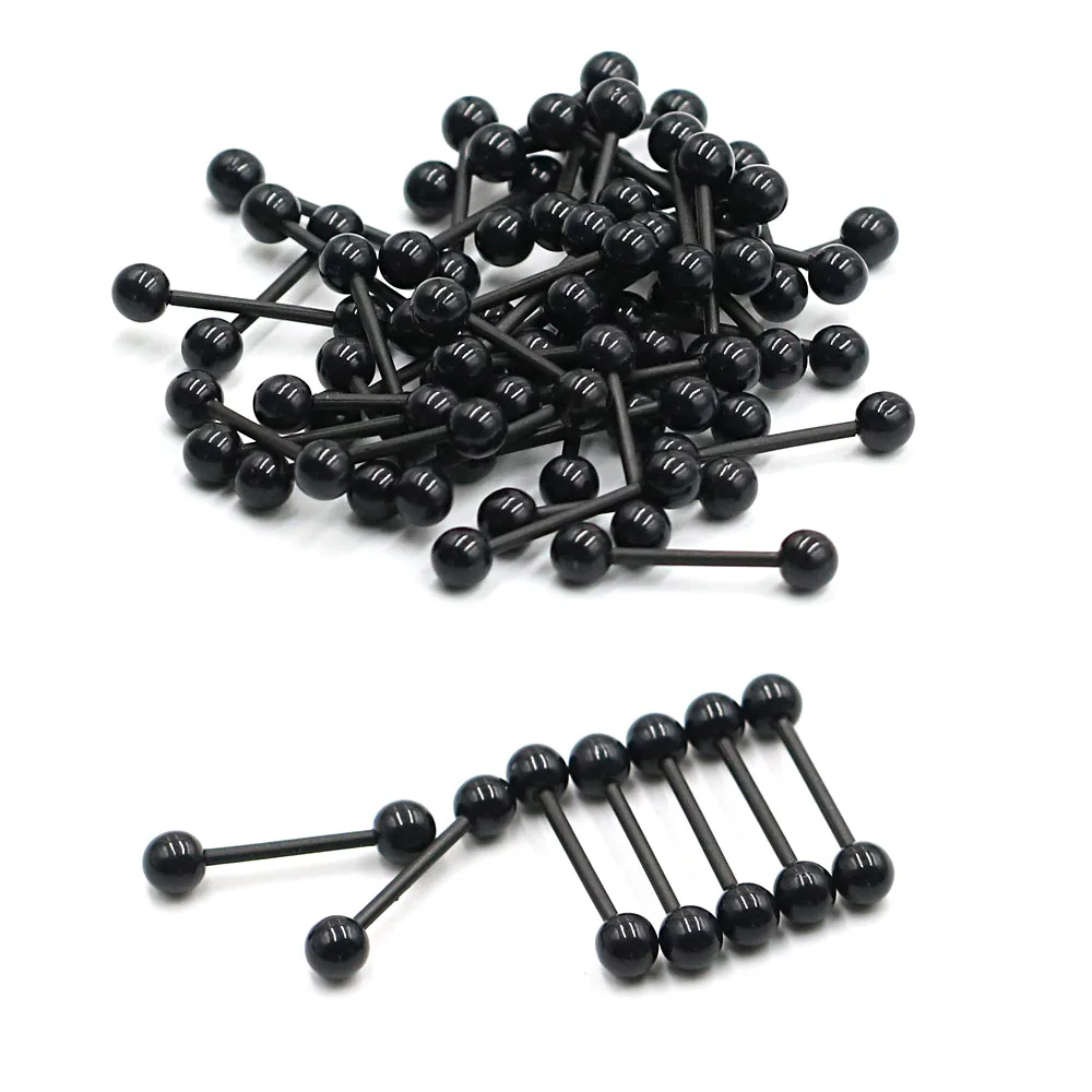 Акриловое черное кольцо для пирсинга языка 2 шт. модные кольца ушей штанга