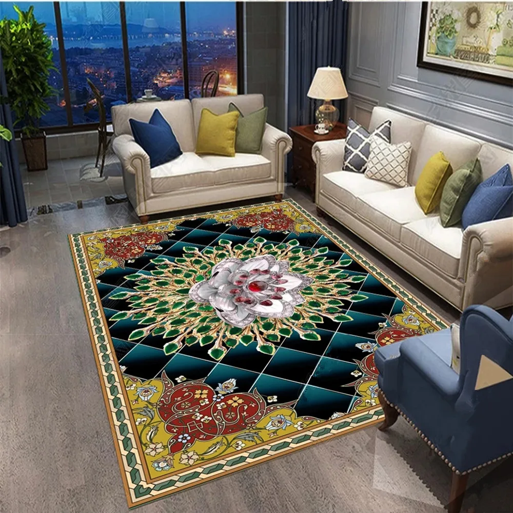 

High-end European Royal 3D Printed Carpets For Living Room Bedroom Area Rug Kids Room play Tent Floor Mat Home Decorative carpet