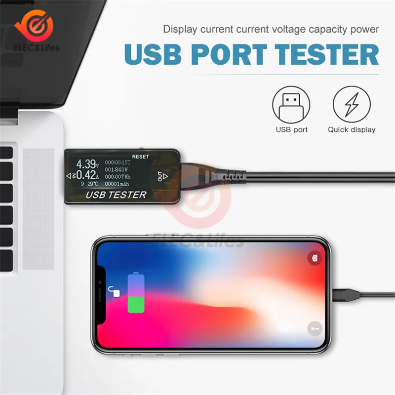 4-30 в 8 в 1 QC2.0 QC3.0 ЖК-USB Вольтметр Амперметр Электропитание емкость напряжение Измеритель Тока Тестер монитор