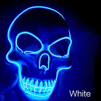 Led Masker Mode Halloween Party Masque Maskers Neon Light Glow In The Dark Mascara Horror Maska Gloeiende