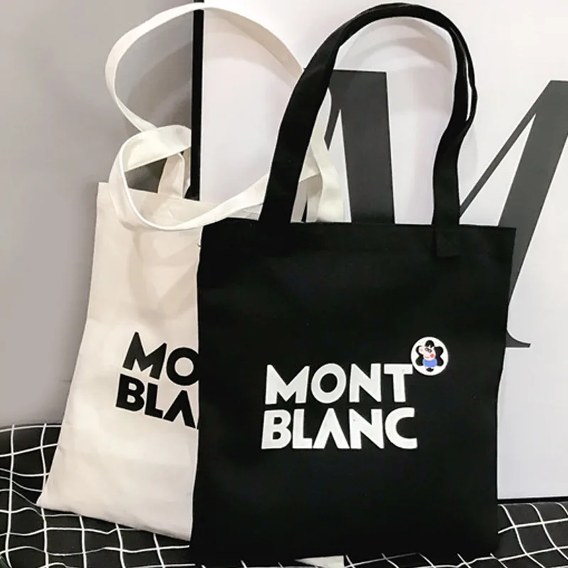 

INS Canvas Bag Women's Shoulder Bag/ Hand Bag Day South Korea Ulzzang Simple Lettered Schoolbag Tuition Package Shopping Bag
