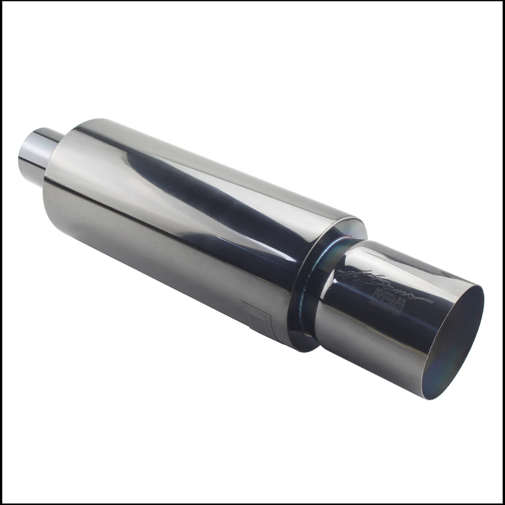 Car Moto Exhaust Systems Muffler Tail Pipe Universal Stainless Steel O.D 63 76 MM Outlet 101mm Bevel Crimping exhaust pipe muffler