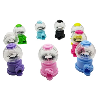 

1Pcs Ice Cream Cute Candy Machine Empty Case 25mm Mink Eyelashes Packaging Box Lash Boxes