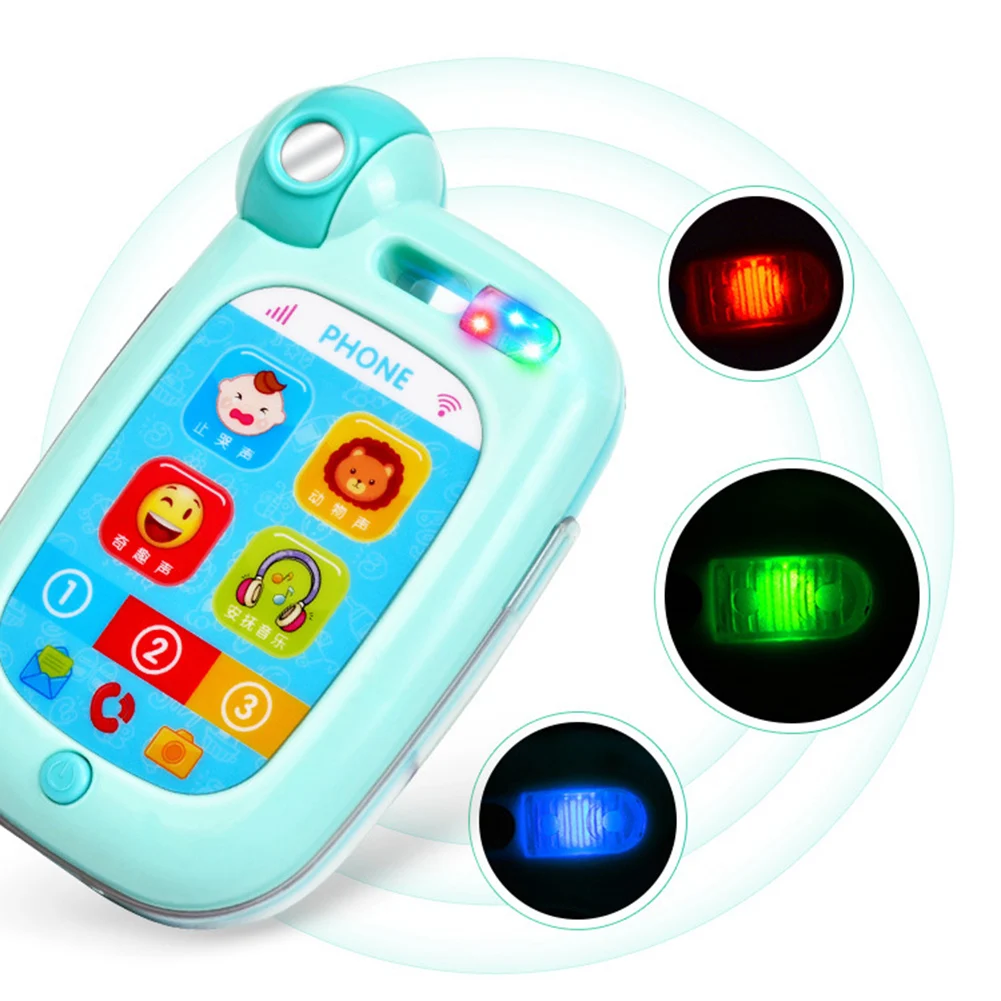 Моделирование сенсорный экран Музыка умный мобильный телефон с светодиодный раннего образования игрушки электрический стоп плакать Развивающие игрушки для детей