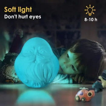 

Night Light Colorful RGB 3D Light Christmas Decorations For Home Santa Claus Lamp Desk Children's Gift Lamp New Year 2020