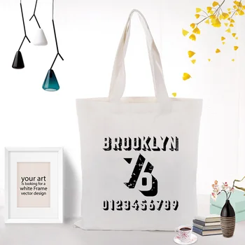

Text type Canvas Tote Bag Handbag Shopping Bag Custom Print Logo Text DIY Daily Use Eco Ecologicas Reusable Recycle
