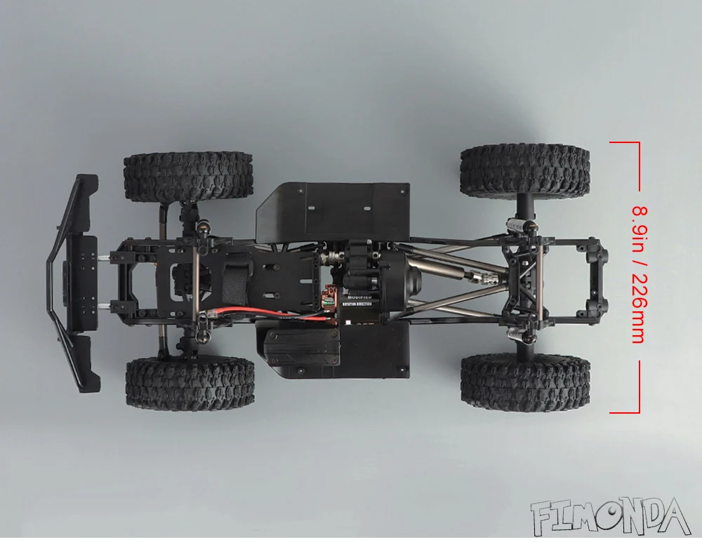 FIMONDA 12,3 дюймов 313 мм Колесная база полная рама шасси для 1/10 RC Гусеничный автомобиль SCX10 SCX10 II 90046 90047