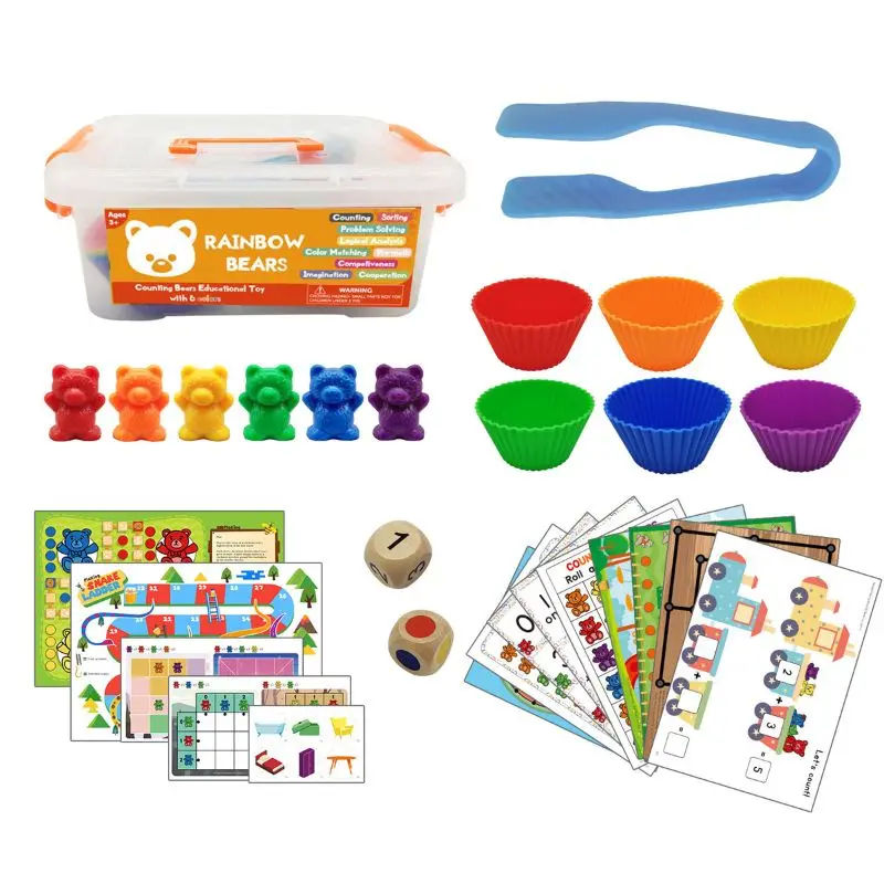 

Children Montessori Toy 1 set Boxed Counting Bear Montessori Educational