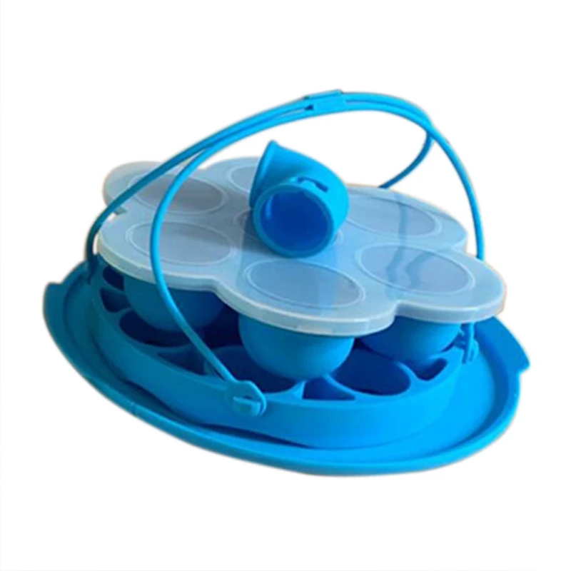 4pcs Food Steamer With Lid Egg Tools Cake Molds Pressure Cooker Silicone Cover Food Storage Container Steamer Accessories