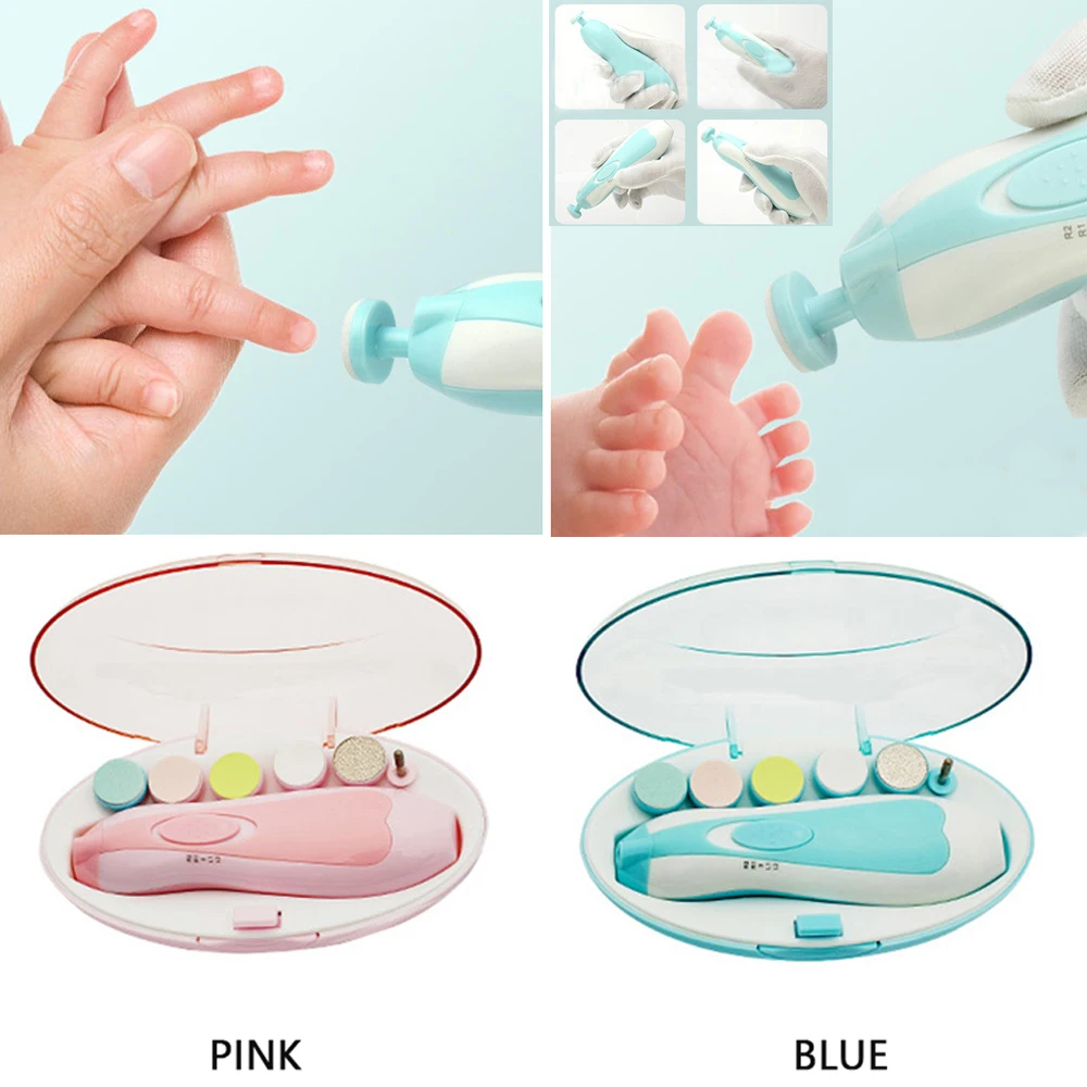 

CYSINCOS Safe Electric Nail Clipper Cutter Baby Nail Trimmer Manicure Pedicure Clipper Cutter Scissors Kids Infant Nail Care
