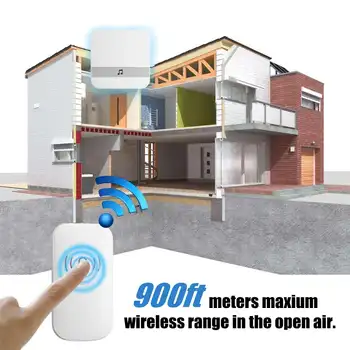 

52 Chimes Wireless Music Door Bell Home Waterproof Cordless Digital Doorbell 300M