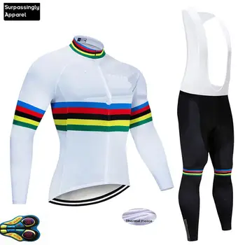 

2020 Pro UCI World Tour Team Long Sleeve Cycling JERSEY Bike Pants set mens 20D pads Ropa Ciclismo Cycling wear Maillot Culotte