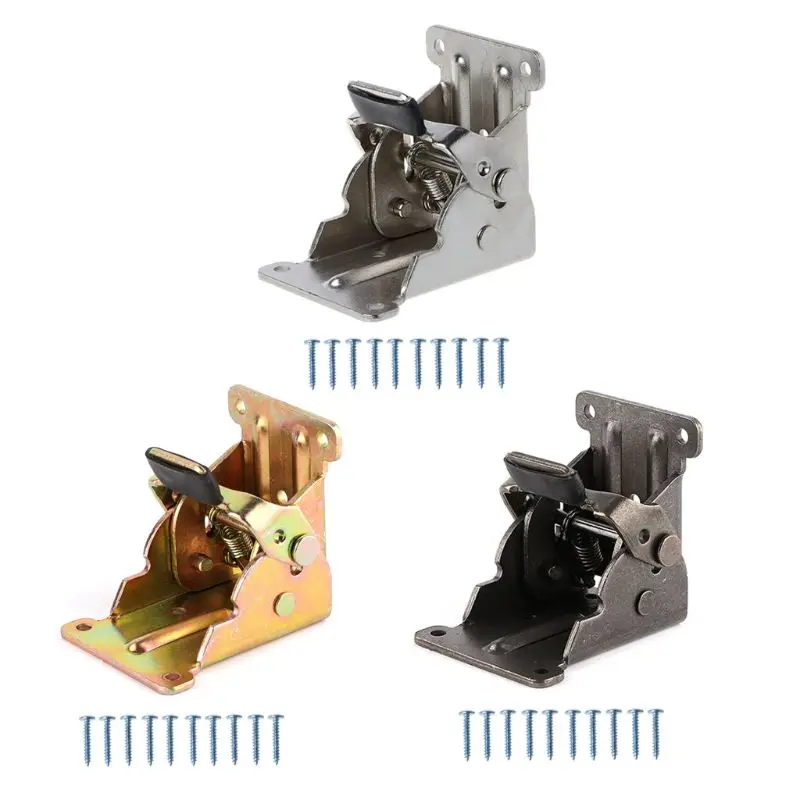 

90 Degrees Folding Hinge Self-locking Dining Table Lift Support Cabinet Furniture Hardware Accessories 3 Colors