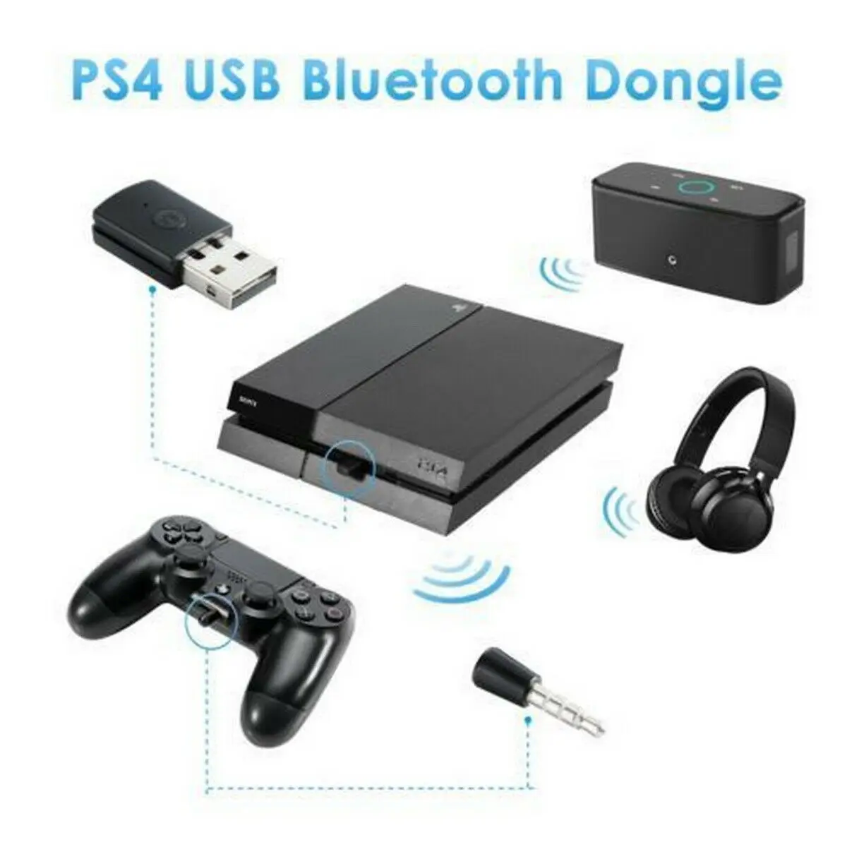Беспроводной мини Bluetooth USB ключ приемник 3,5 мм адаптер для PS4 звуковая гарнитура AC887