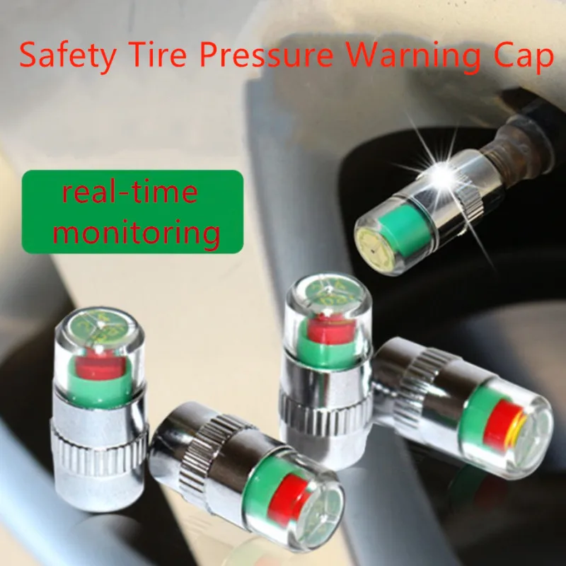 4pcs 2.4bar 36psi Car Auto Tire Pressure Monitor Valve Stem Caps Sensor