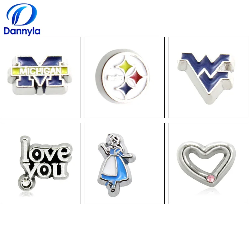 10 шт./лот оптовая продажа мини смешанных стильных плавающих подвесок для