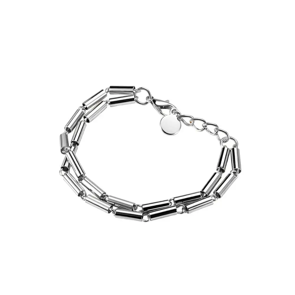 Silver NYUK женские браслеты ручной работы, кожаные роскошные ювелирные изделия для женщин, медная трубка в золотистом и серебряном цвете, ювелирные изделия в подарок - Окраска металла: Silver