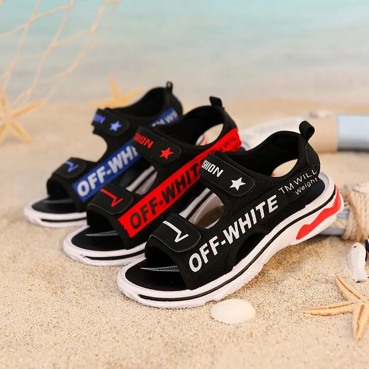 

Cotton Cloth Peep-Toe Unisex Unlimited Rubber Velcro Summer