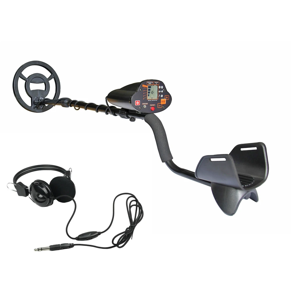 LCD Display Metal Detector Headphone Underground Sensitive Search Waterproof