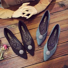 Pointed single shoes women 2020 spring new shallow mouth flat bottom soft soft scoop shoes