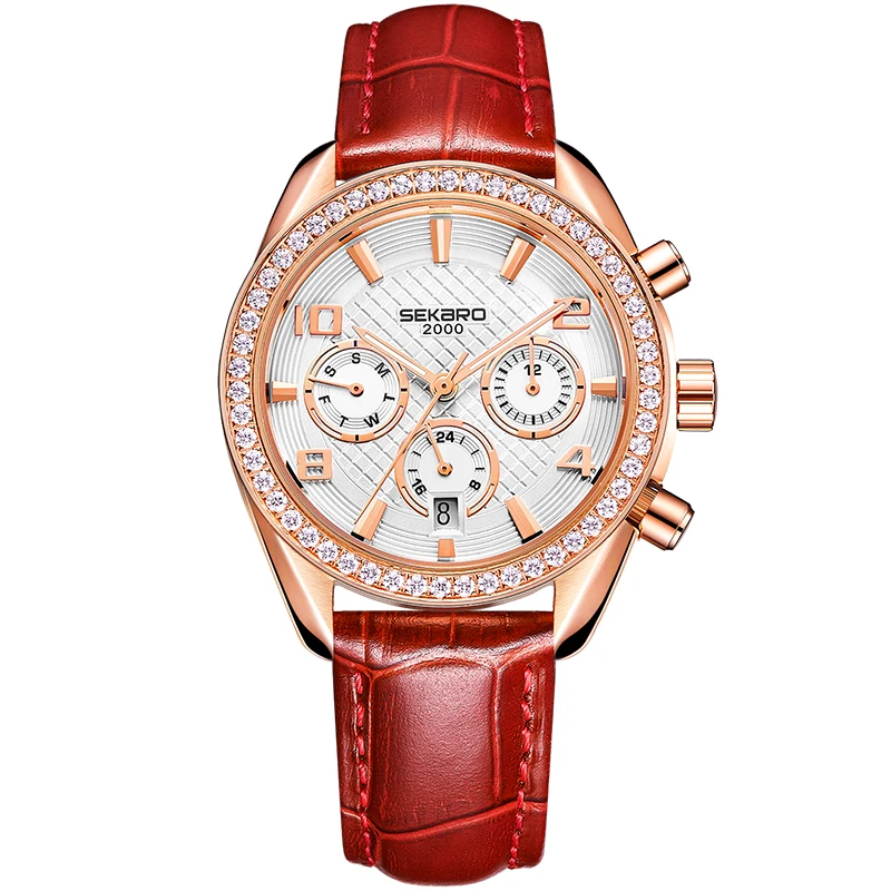 

SEKARO 2849 Switzerland watch women luxury brand mechanical watch multi-function automatic waterproof female watch luminous