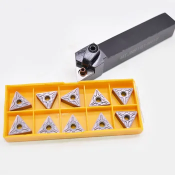 

MTJNR1616H16 Lathe Turning Tool Holder+10pcs TNMG160408-MA Insert Replacement
