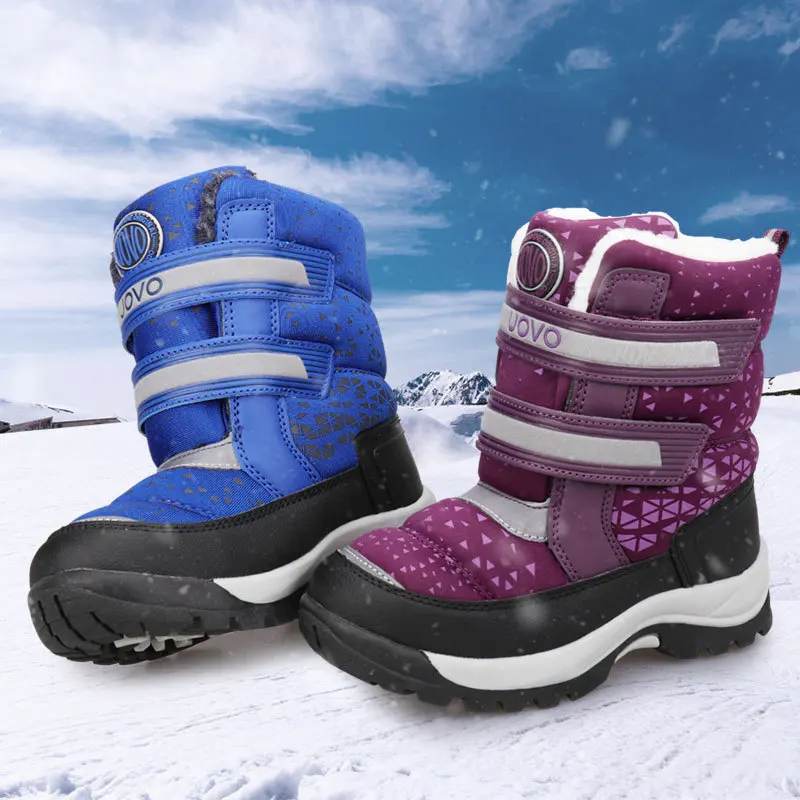 

Snow Boots Kids UOVO Children's Boots In Winter Snow Ground Boots Outdoor Warm Girls Sports Shoes Tide Winter Boots for Boys