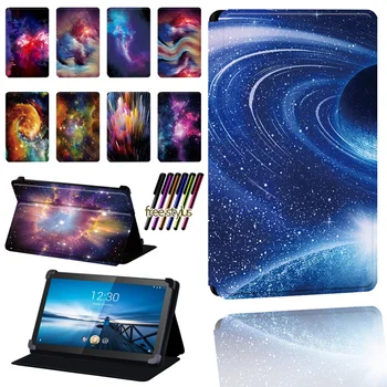 

for Lenovo Smart Tab M8 8 / Tab M10 10.1 Inch Tablet Leather Adjustable Folding Stand Protective Case Cover