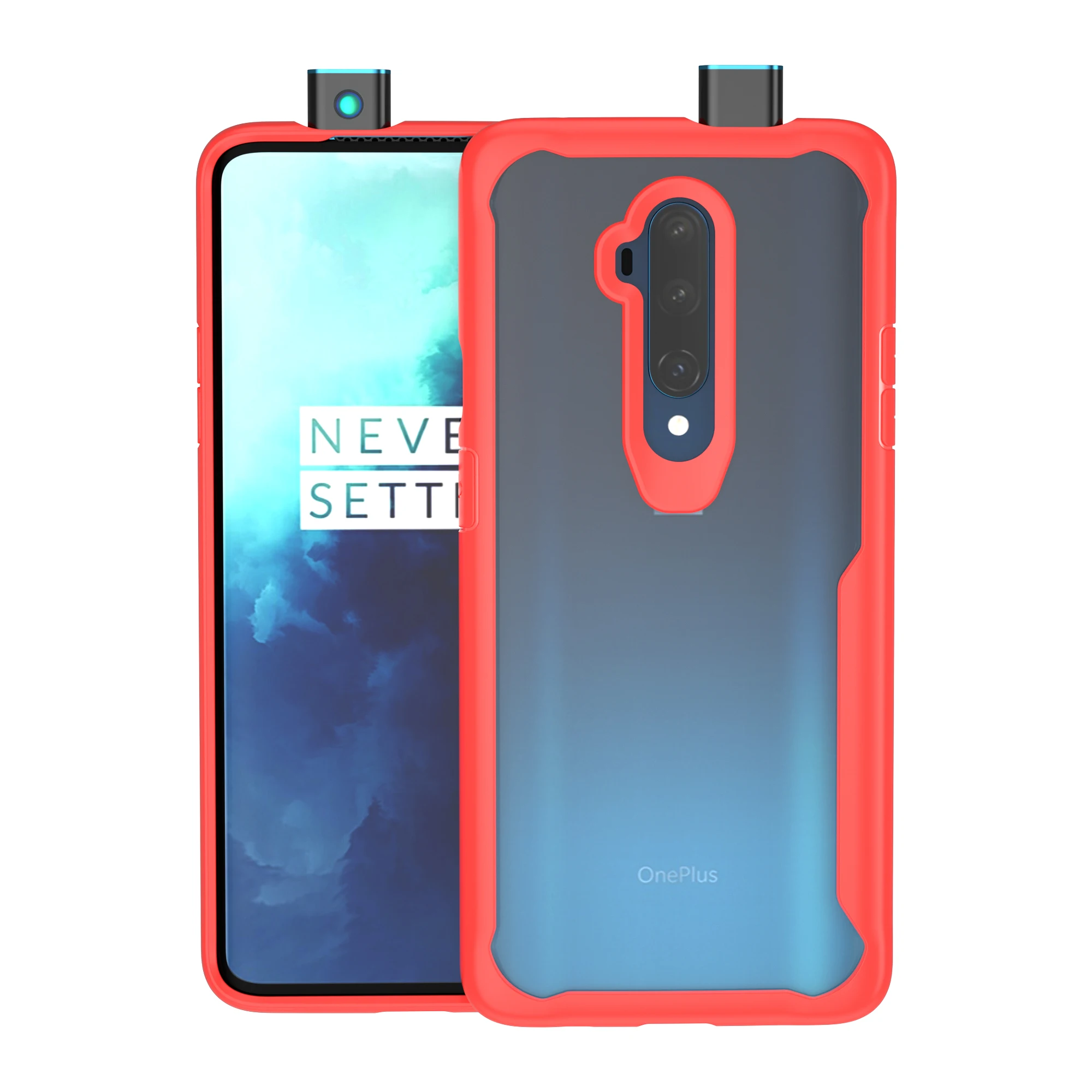 Красный Чехол для телефона для OnePlus 7T Pro, чехол, TPU, рамка, Edge HD, прозрачный, силиконовый, мягкий, прозрачный, задний Чехол, для One Plus, 7 T, аксессуары - Цвет: Красный