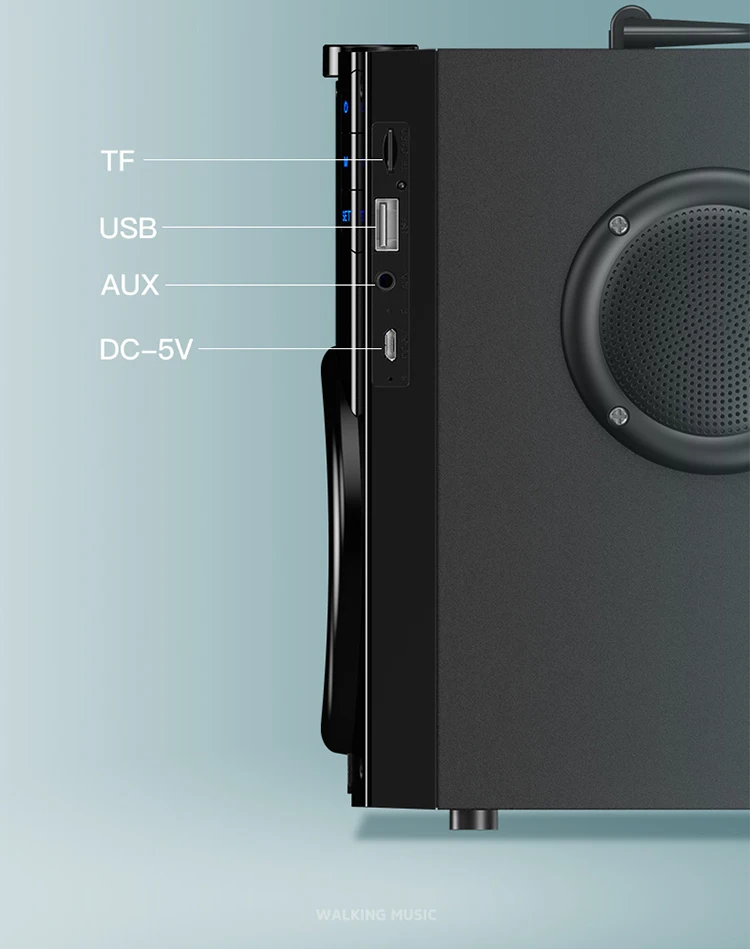 SOAIY беспроводной Bluetooth динамик, портативные колонки стерео сабвуфер большой мощности тяжелый басовый плеер Поддержка светодиодный дисплей часы с радиоприемником TF