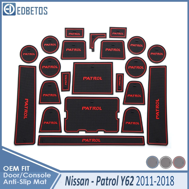 Противоскользящий коврик для Nissan Patrol Y62 2011 2012 2013 Armada аксессуары слот для ворот противогрязная дверь