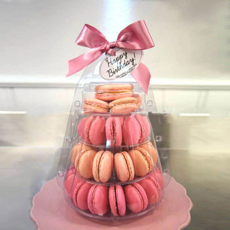 

4 Tier Round Layers Macaroons Display Tower Cake Display Stand Display Rack For Wedding Birthday Party Wedding Decoration
