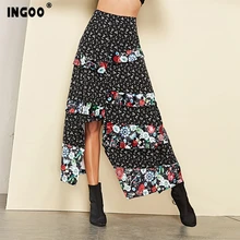 ^#Cheap INGOO 2019 Sweet Floral Print Ruffles Skirts Fashion Sexy Patchwork High Waist Ankle-Length Irregular Bottom Split women Skirt ^#Cheap INGOO 2019 Sweet Floral Print Ruffles Skirts Fashion Sexy Patchwork High Waist Ankle-Length Irregular Bottom Split women Skirt