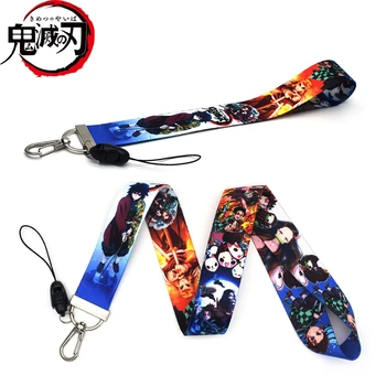 

Demon Slayer: Kimetsu no Yaiba Kamado Tanjirou Nezuko cosplay Mobile Phone Straps Lanyard Hanging Keychain prop