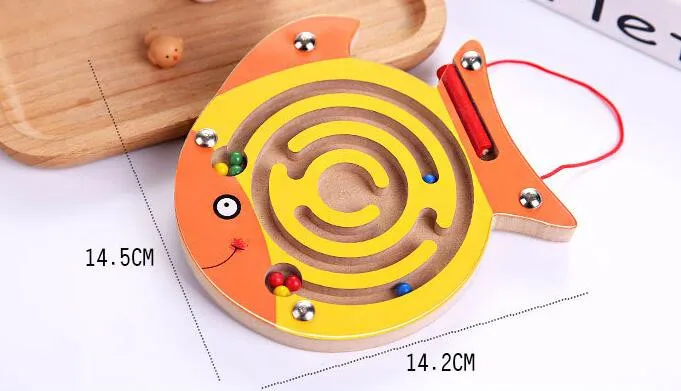 Деревянные Обучающие ручные игрушки-лабиринты для детей и младенцев