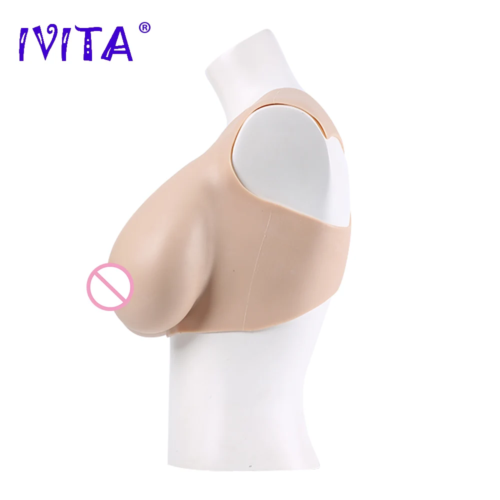 IVITA B to G Cup Боди с низким воротником Силиконовые формы для груди трансвеститов