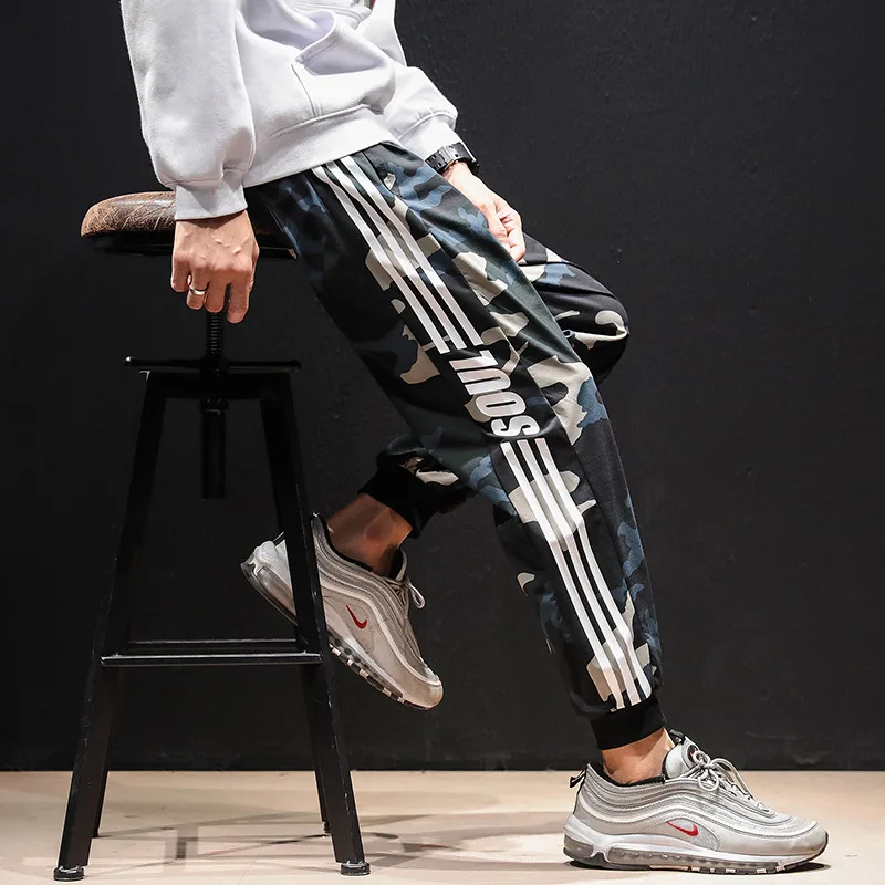 

2019 Autumn Stocking 2w Pieces Large Size Japanese-style Macheda Camouflage Printed Casual Pants Hk66-p55