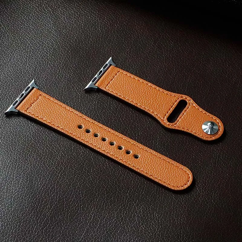 Ремешок EIMO для apple watch, ремешок из натуральной кожи, петля 42 мм, 38 мм, iwatch, ремешок 44 мм, 40 мм, браслет, ремешок для часов apple watch 4, 3, 2, 1 - Цвет ремешка: brown