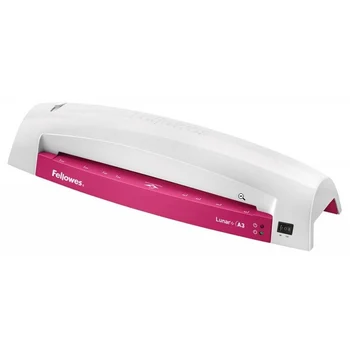 

Laminator Fellowes lunar + A3 (fs-57425) Gray/fuchsia, (75-125 microns), 30 cm/min., 2 shaft, 100% jam F