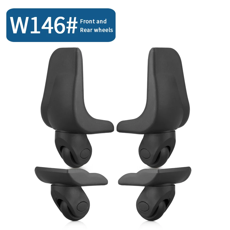 W146(4 Wheels)Black Чемодан для багажа, сменные колеса, Высококачественная дорожная сумка, запчасти для ремонта, износостойкий набор инструментов, новая мода, бесшумные колеса - Цвет: W146(4 Wheels)Black