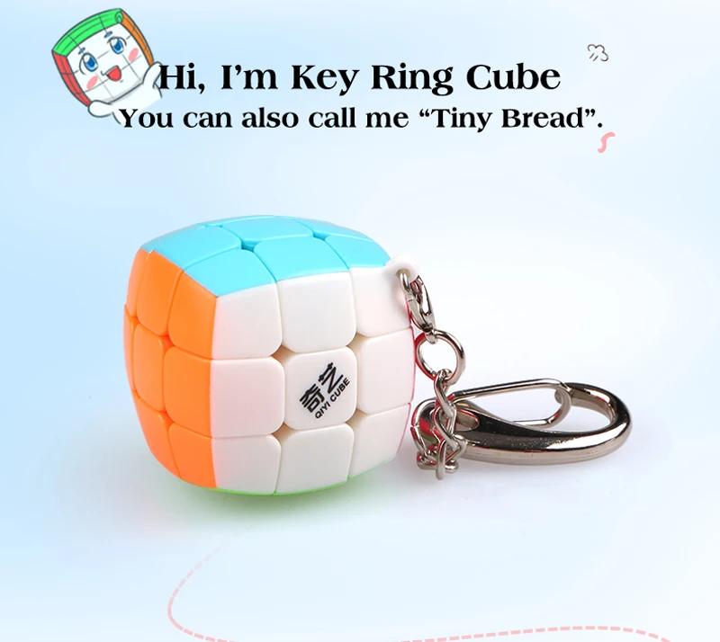 QIYI Мини Брелок-кубик 3x3x3 скорость головоломка для волшебной игрушки антистресс Прекрасный куб Neo Cubo Magico для детей Образование Подарки