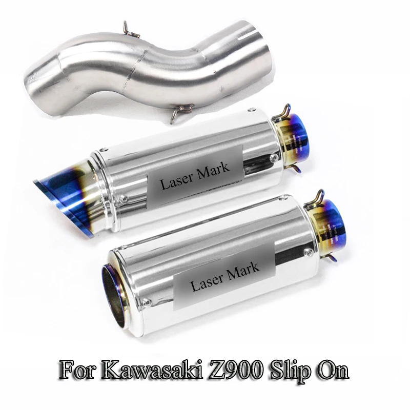

For Kawasaki Z900 Motorcycle Exhaust System Muffler Vent Pipe Connecting 51MM Tail Mid Link Pipe DB Killer Moto Escape Modify