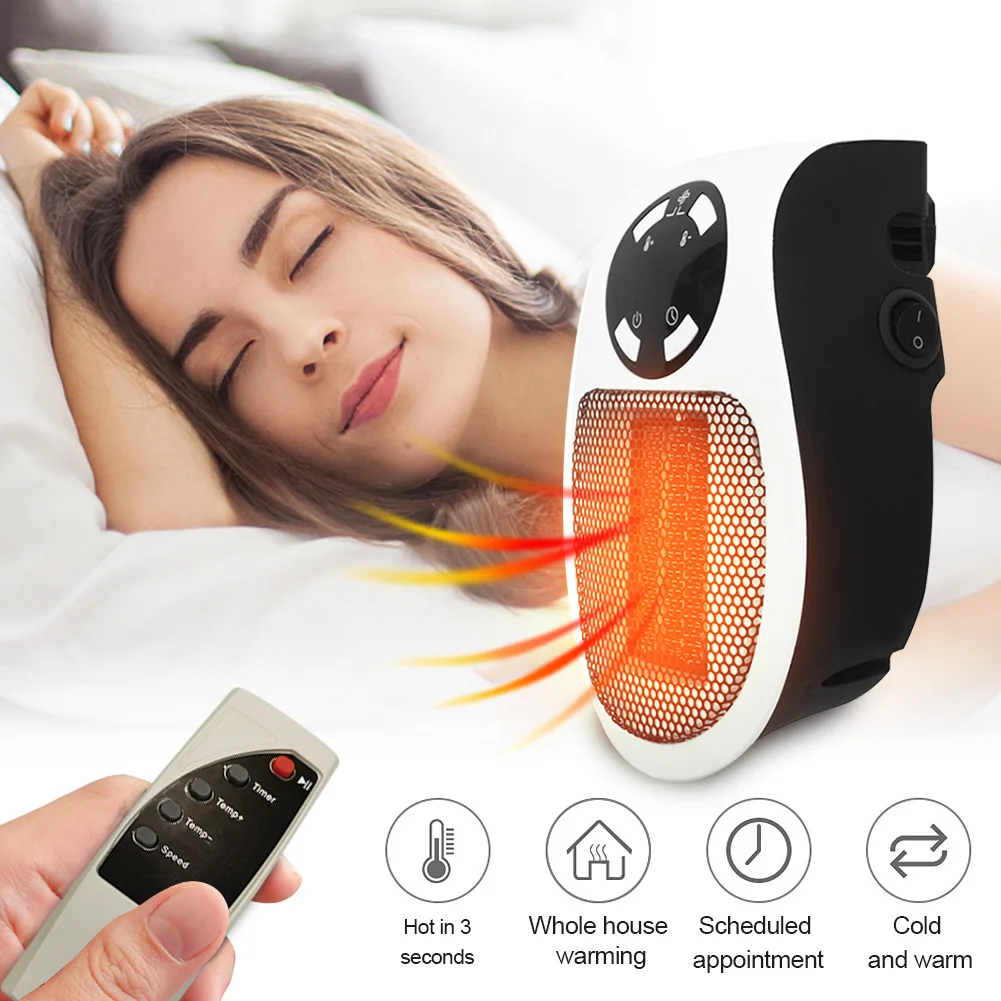 Электрический настенный обогреватель с европейской вилкой портативный