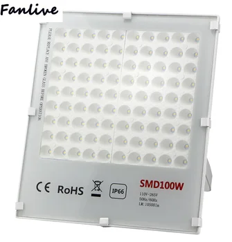 

8pcs AC85-265V 100W outdoor waterproof SMD3030 led flood light,RA>80 high power led spot light,square/stadium/plaza light